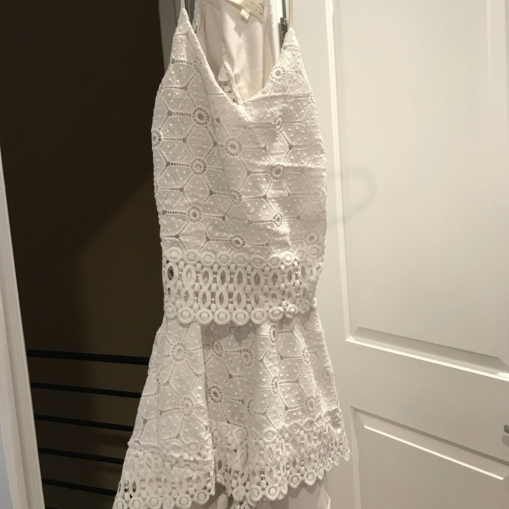 JoA White open back romper